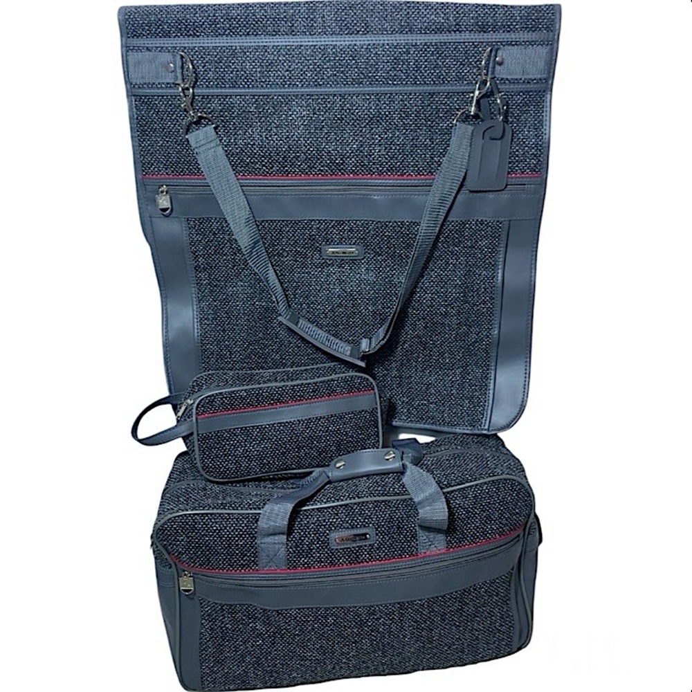 John Weitz 3 piece grey Luggage Set with Garment Bag